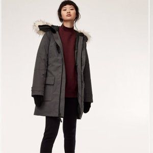 Aritzia Golden by TNA Down Bancroft Parka Grey